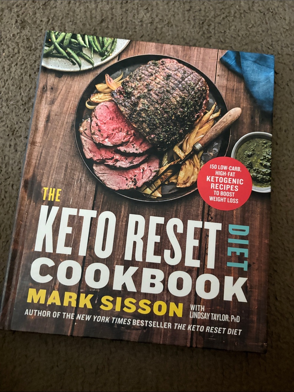 The Keto Reset Cookbook by Mark Sisson - Brown Wood Cover